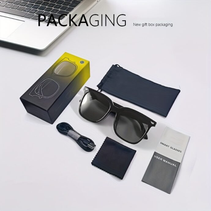 ⁦• Smart Glasses Bluetooth with Speakers⁩ - الصورة ⁦2⁩