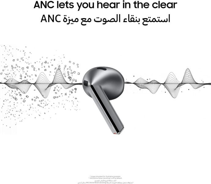⁦"	Samsung Galaxy Buds 3 Pro semi original Silver"⁩ - الصورة ⁦3⁩